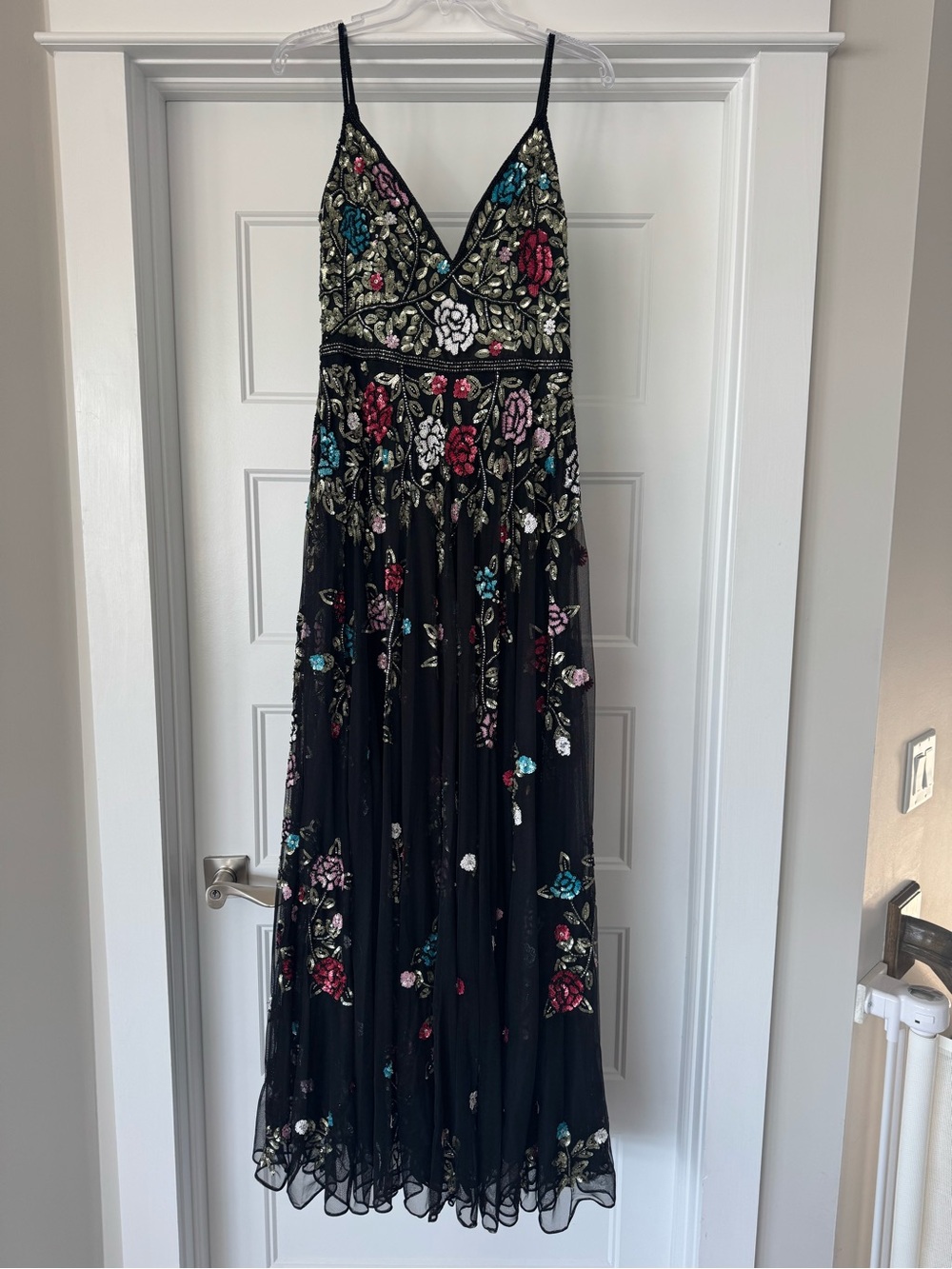 Mac Duggal Embellished Floral Sequined Gown - Worn Once (Mother of Bride)